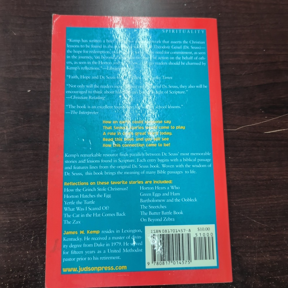 The Gospel According to Dr. Seuss James W Kemp Paperback Religion Spirituality - Picture 2 of 3